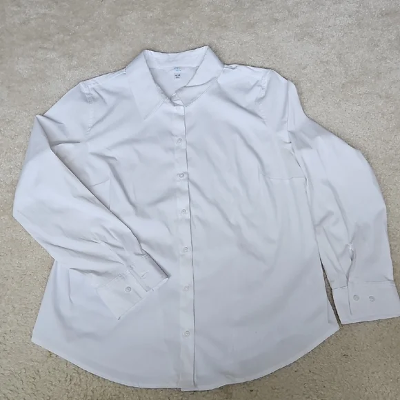 NWOT Time And Tru Classic White Women's Shirt - Picture 1 of 4